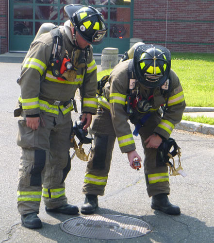 firemen checking for gas leak