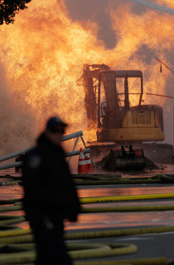 Gas line explosion