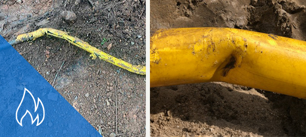Minor pipeline damage