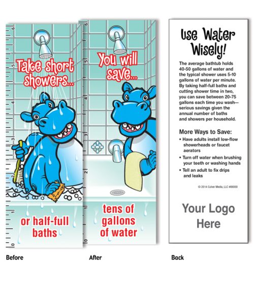 Roll of Colorful Stickers with indoor water saving message, Educational  Learning Tools
